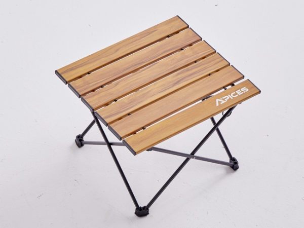 铝合金木纹色蛋卷桌APF211